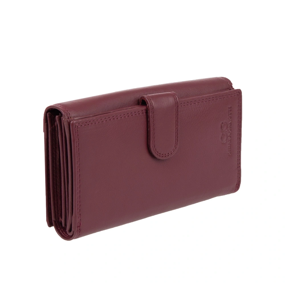 Portofel dama din piele naturala Chiara Canotti CC1674, Visiniu, Nr. 3, Bagsy