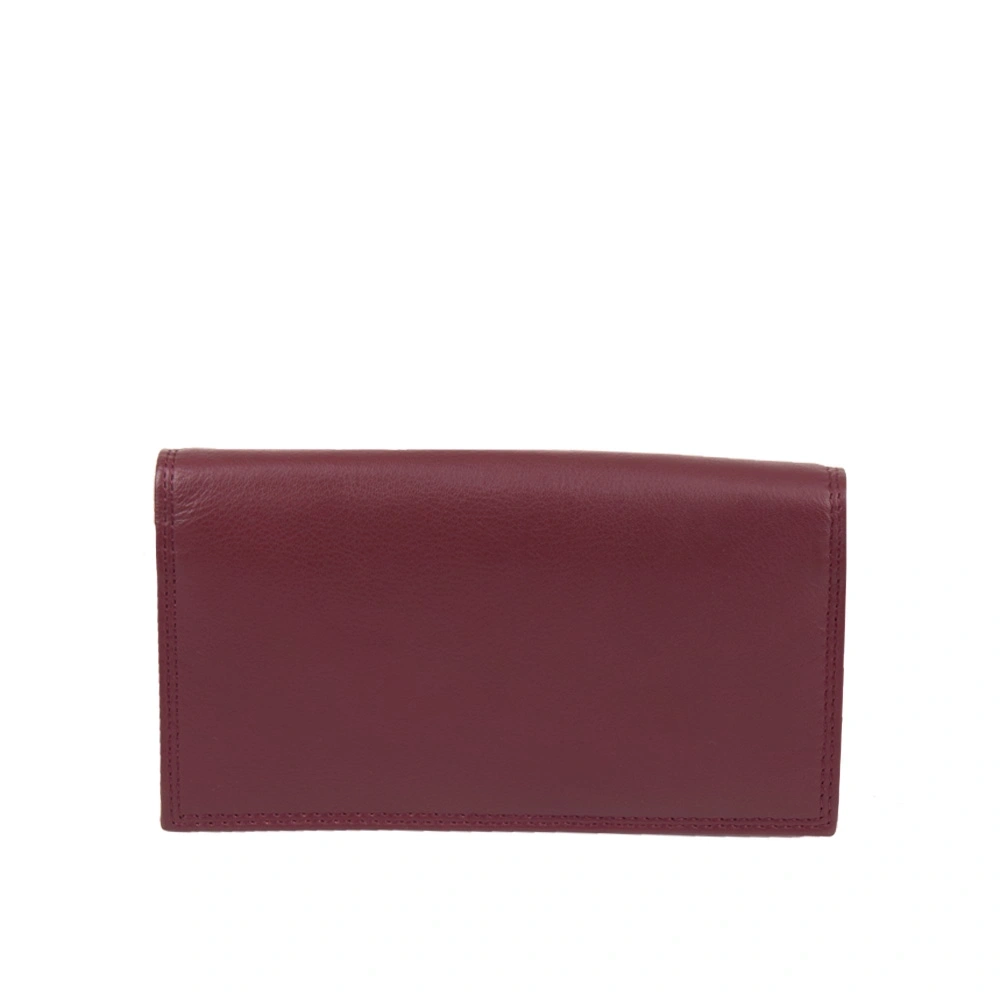 Portofel dama din piele naturala Chiara Canotti CC1674, Visiniu, Nr. 4, Bagsy