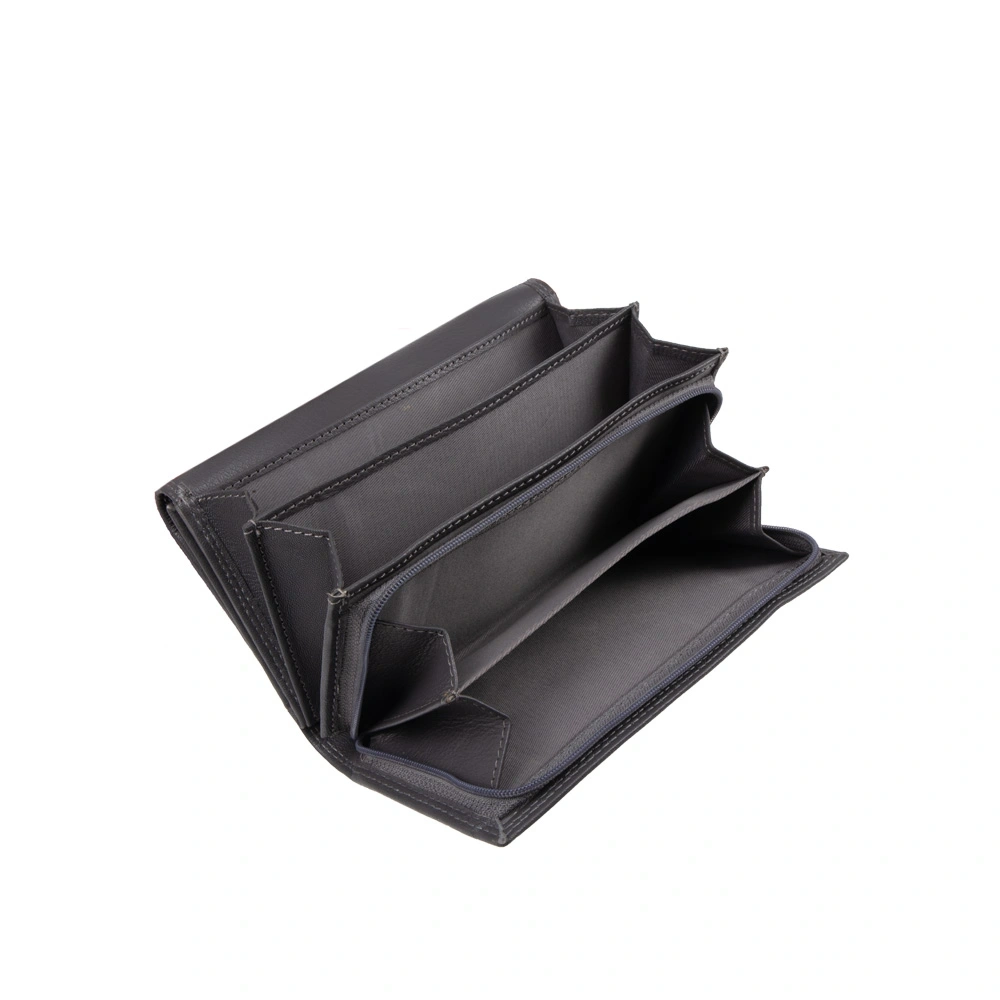 Portofel dama din piele naturala Chiara Canotti CC1674, Gri, Nr. 7, Bagsy