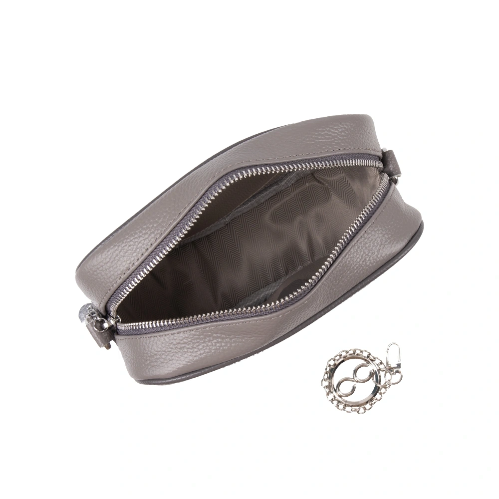 Geanta de umar din piele naturala Chiara Canotti CC1707, Gri, #4, Bagsy