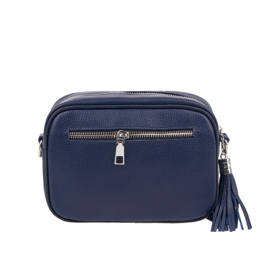 Geanta de umar din piele naturala Chiara Canotti CC1707, Albastru inchis, Nr. 3, Bagsy