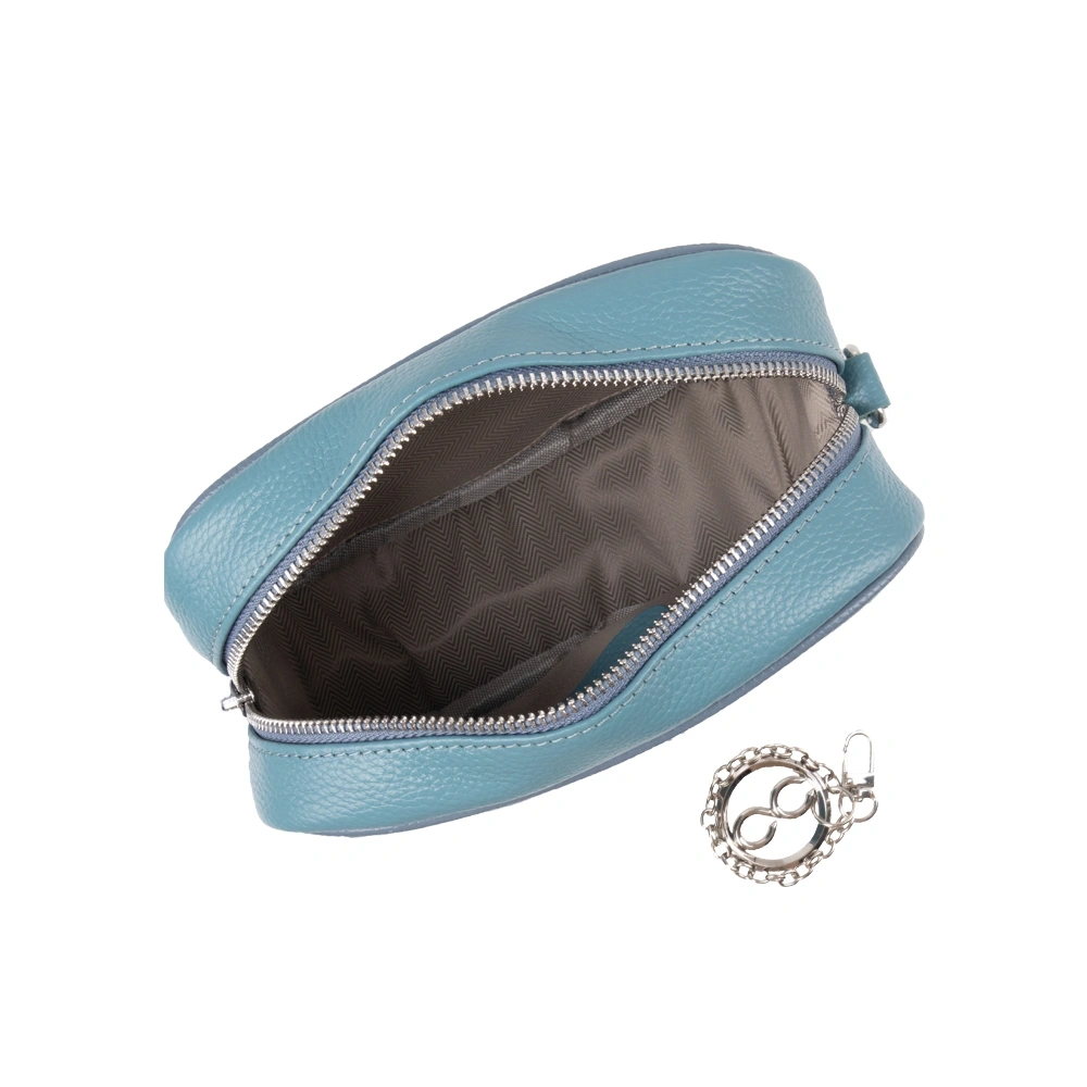 Geanta de umar din piele naturala Chiara Canotti CC1707, Albastru, #4, Bagsy