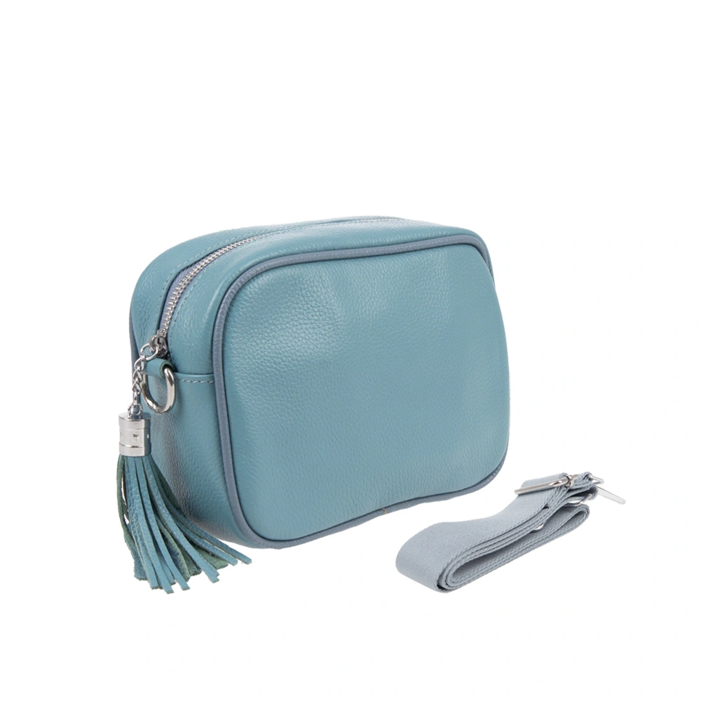 Geanta de umar din piele naturala Chiara Canotti CC1707, Albastru, #2, Bagsy