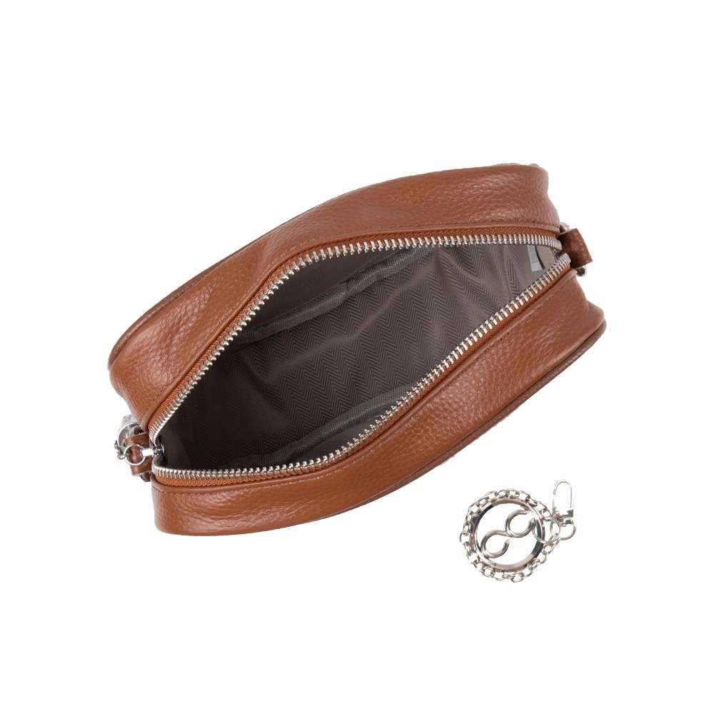 Geanta de umar din piele naturala Chiara Canotti CC1707, Cognac, Nr. 4, Bagsy