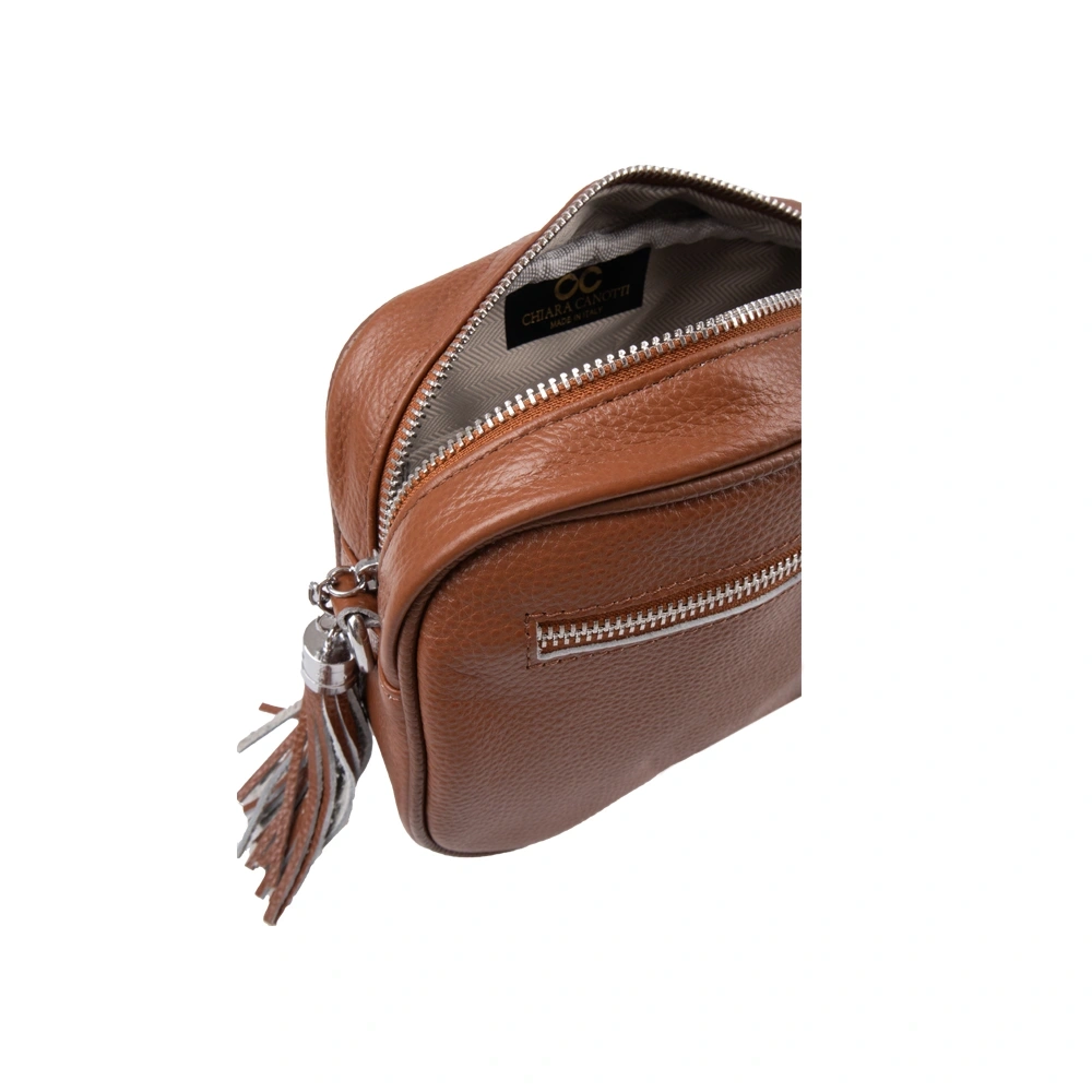 Geanta de umar din piele naturala Chiara Canotti CC1707, Cognac, Nr. 5, Bagsy