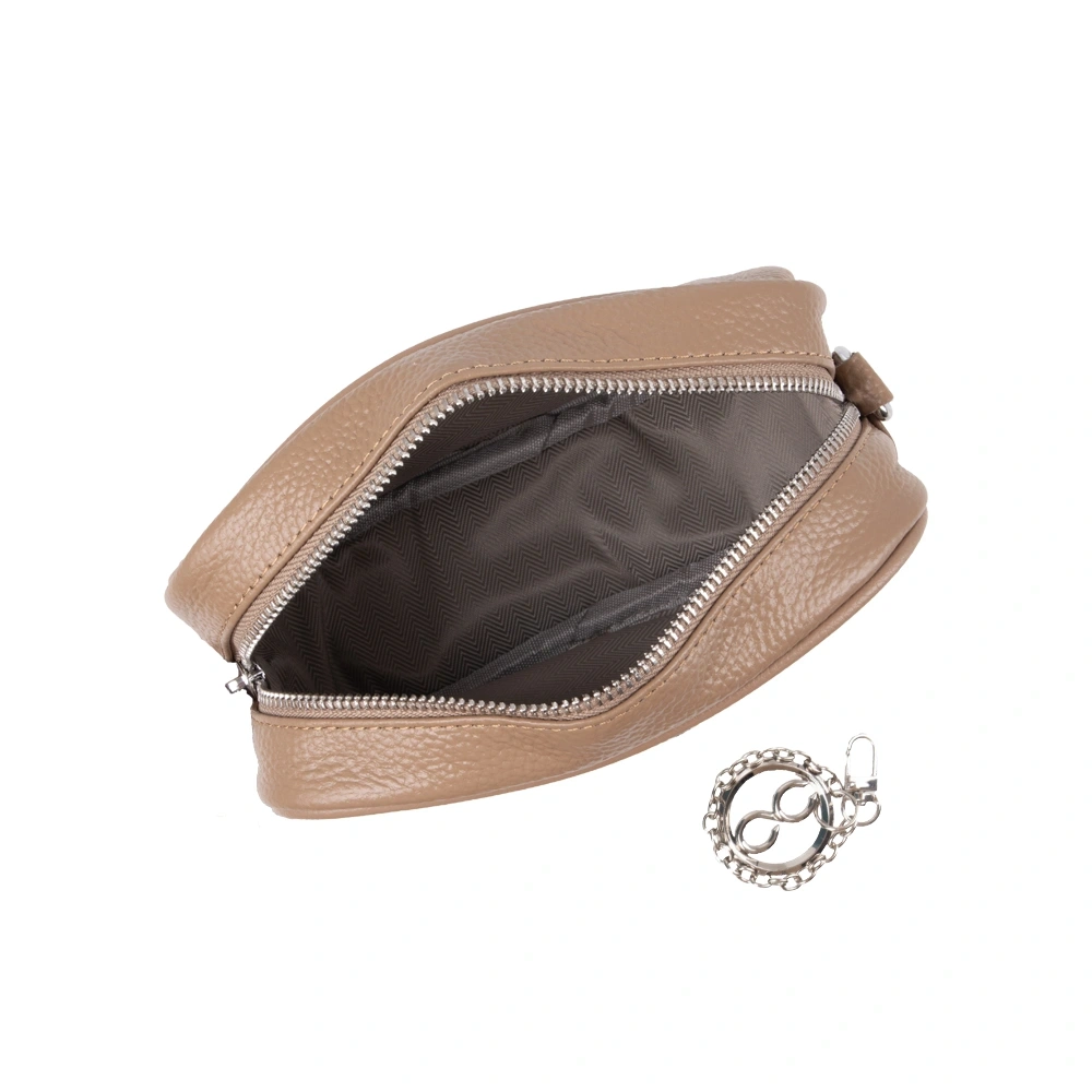 Geanta de umar din piele naturala Chiara Canotti CC1707, Grej, Nr. 4, Bagsy