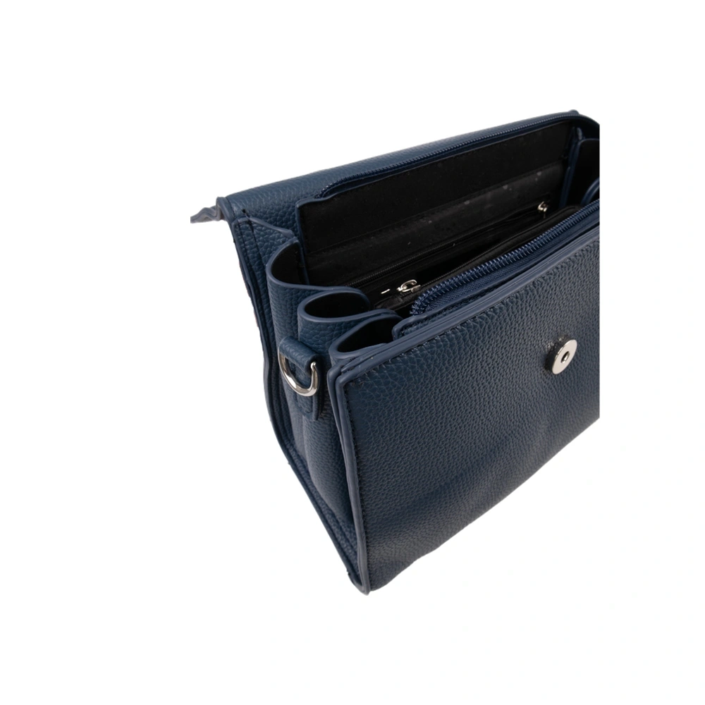 Geanta de mana din piele ecologica Francesca Rossi FR6492, Albastru inchis, #4, Bagsy