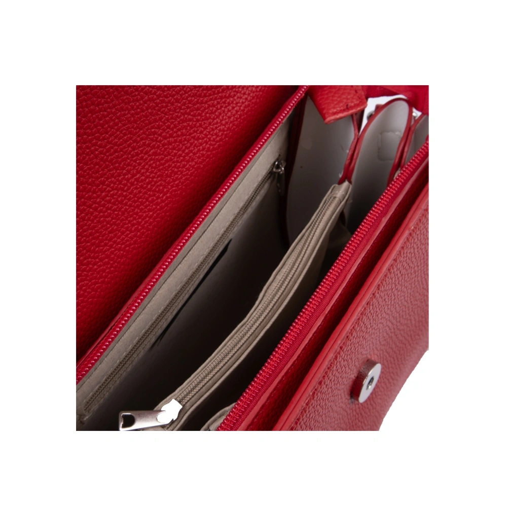 Geanta de mana din piele ecologica Francesca Rossi FR6492, Rosu, #5, Bagsy