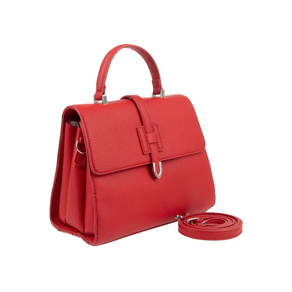 Geanta de mana din piele ecologica Francesca Rossi FR6492, Rosu, #3, Bagsy
