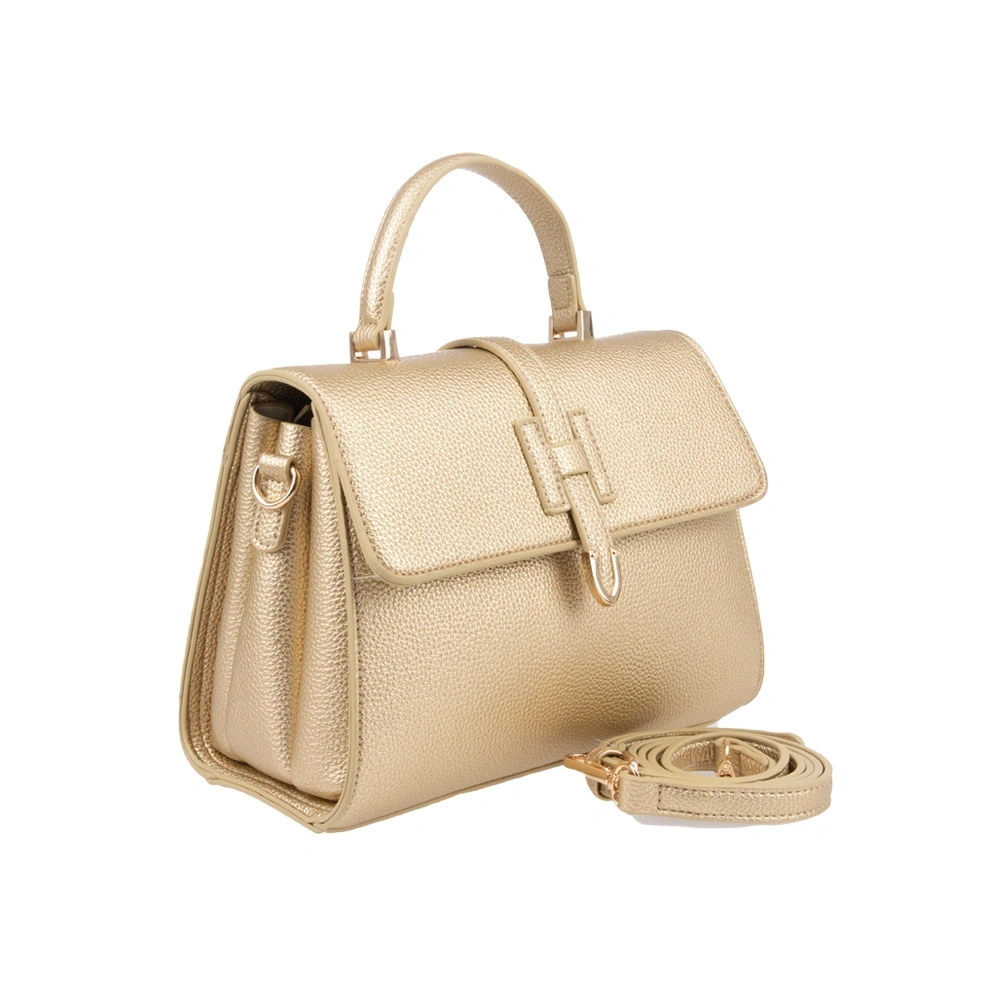 Geanta de mana din piele ecologica Francesca Rossi FR6492, Auriu, #3, Bagsy