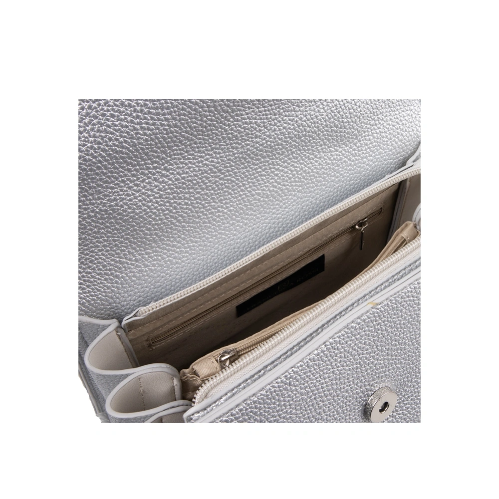 Geanta de mana din piele ecologica Francesca Rossi FR6492, Argintiu, #4, Bagsy