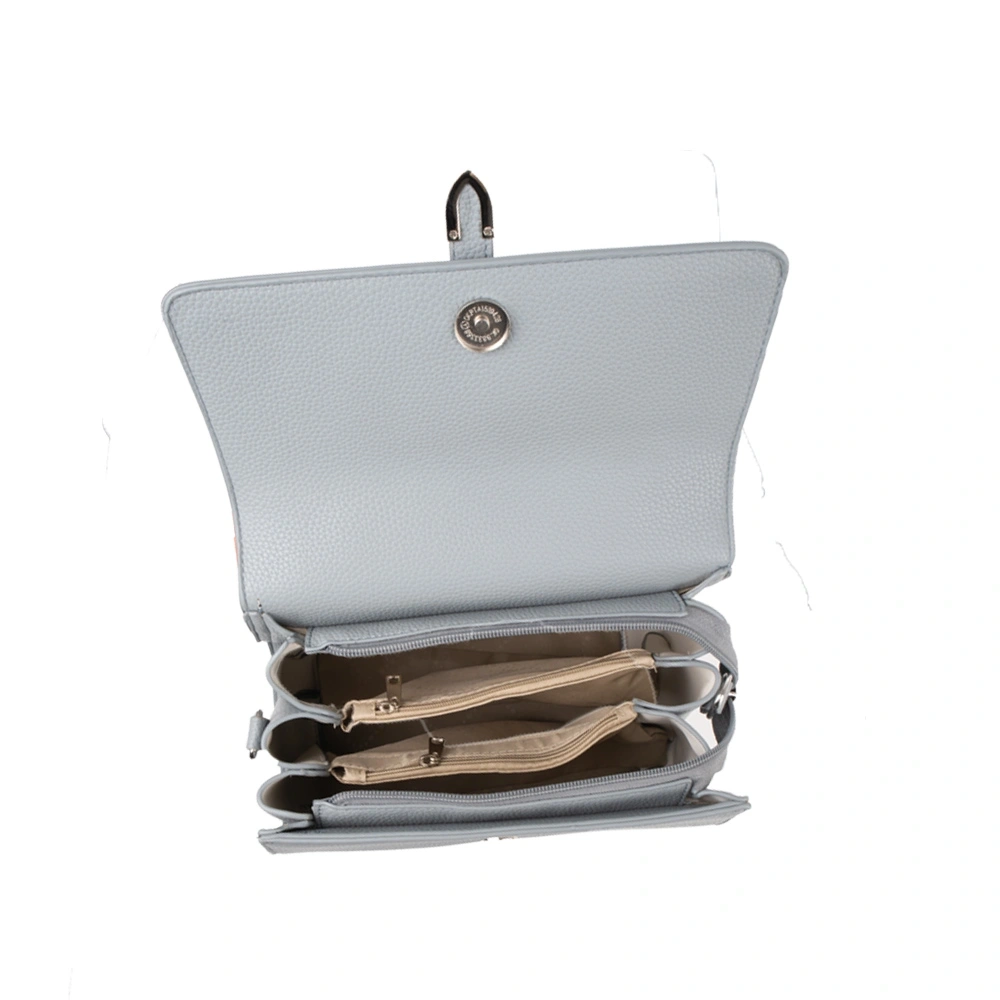 Geanta de mana din piele ecologica Francesca Rossi FR6492, Albastru deschis, #5, Bagsy