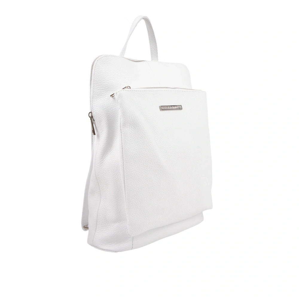 Rucsac din piele naturala Chiara Canotti CC1244, Alb, #3, Bagsy