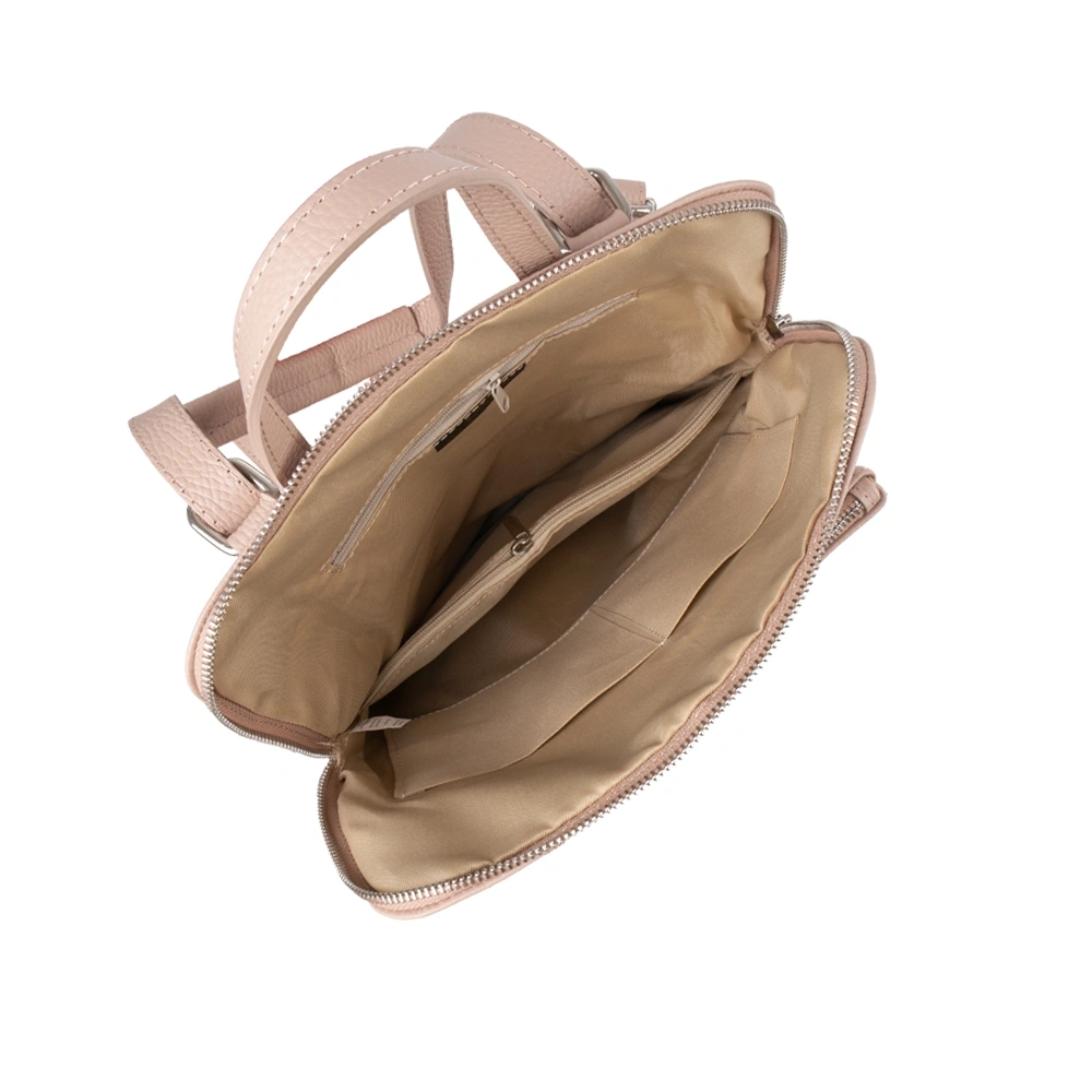 Rucsac din piele naturala Chiara Canotti CC1244, Roz prafuit, #5, Bagsy