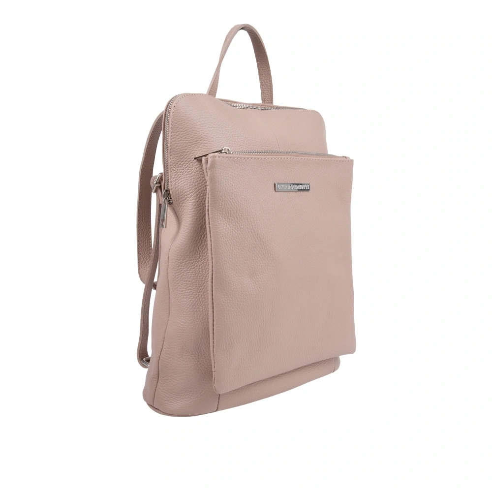 Rucsac din piele naturala Chiara Canotti CC1244, Roz prafuit, #3, Bagsy