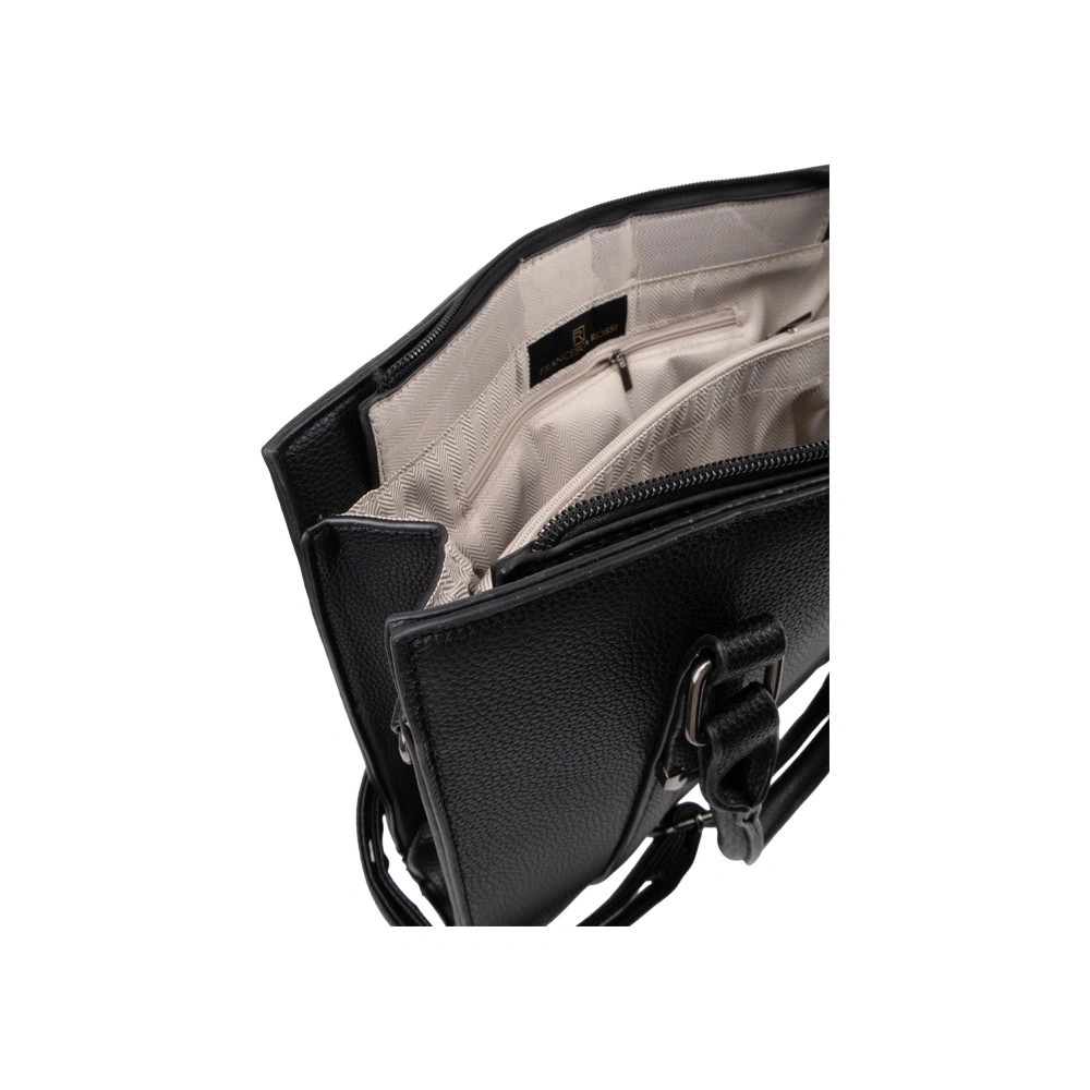 Geanta de mana din piele ecologica Francesca Rossi FR6532, Negru, #4, Bagsy