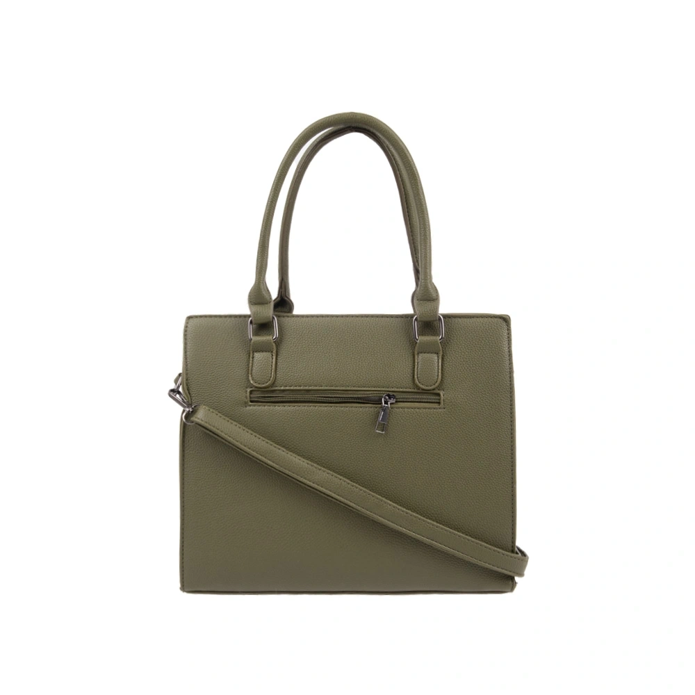 Geanta de mana din piele ecologica  Francesca Rossi FR6532, Verde, #3, Bagsy