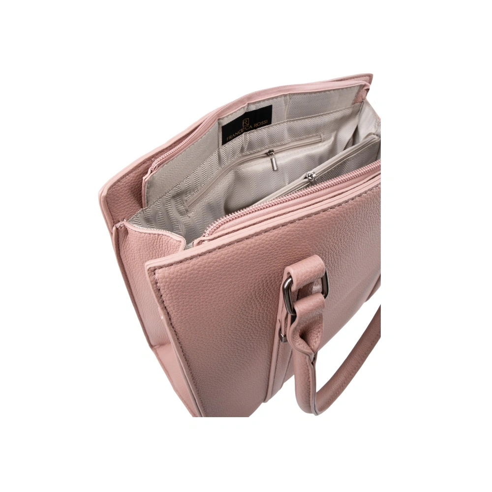 Geanta de mana din piele ecologica Francesca Rossi FR6532, Roz, Nr. 4, Bagsy