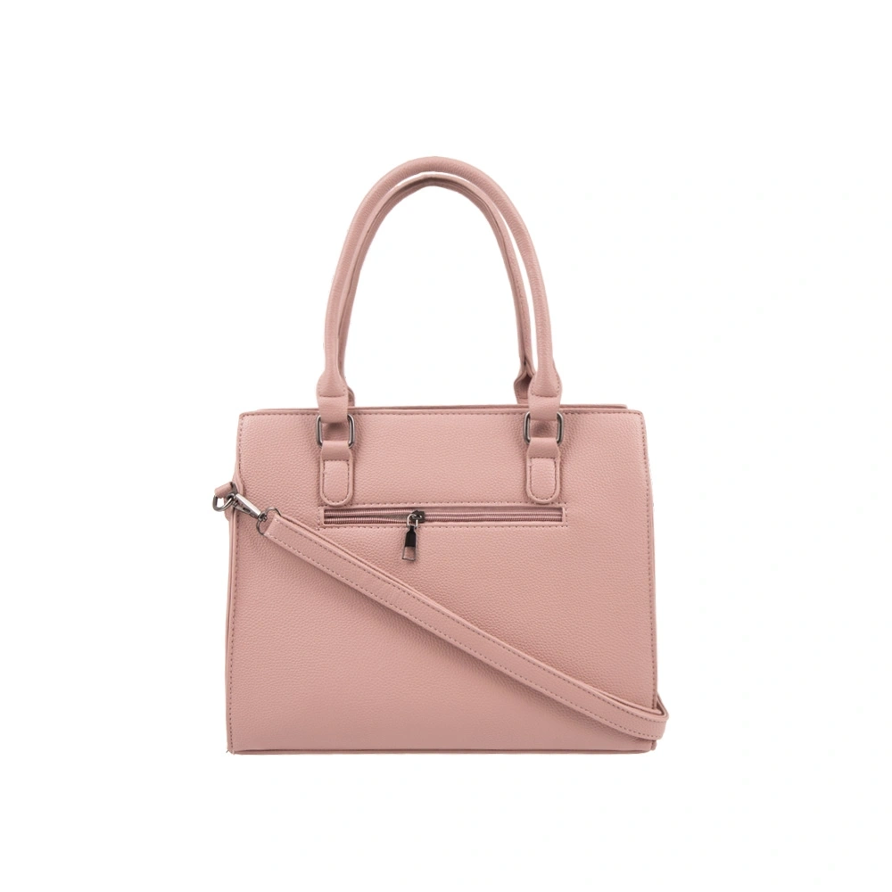 Geanta de mana din piele ecologica Francesca Rossi FR6532, Roz, Nr. 3, Bagsy