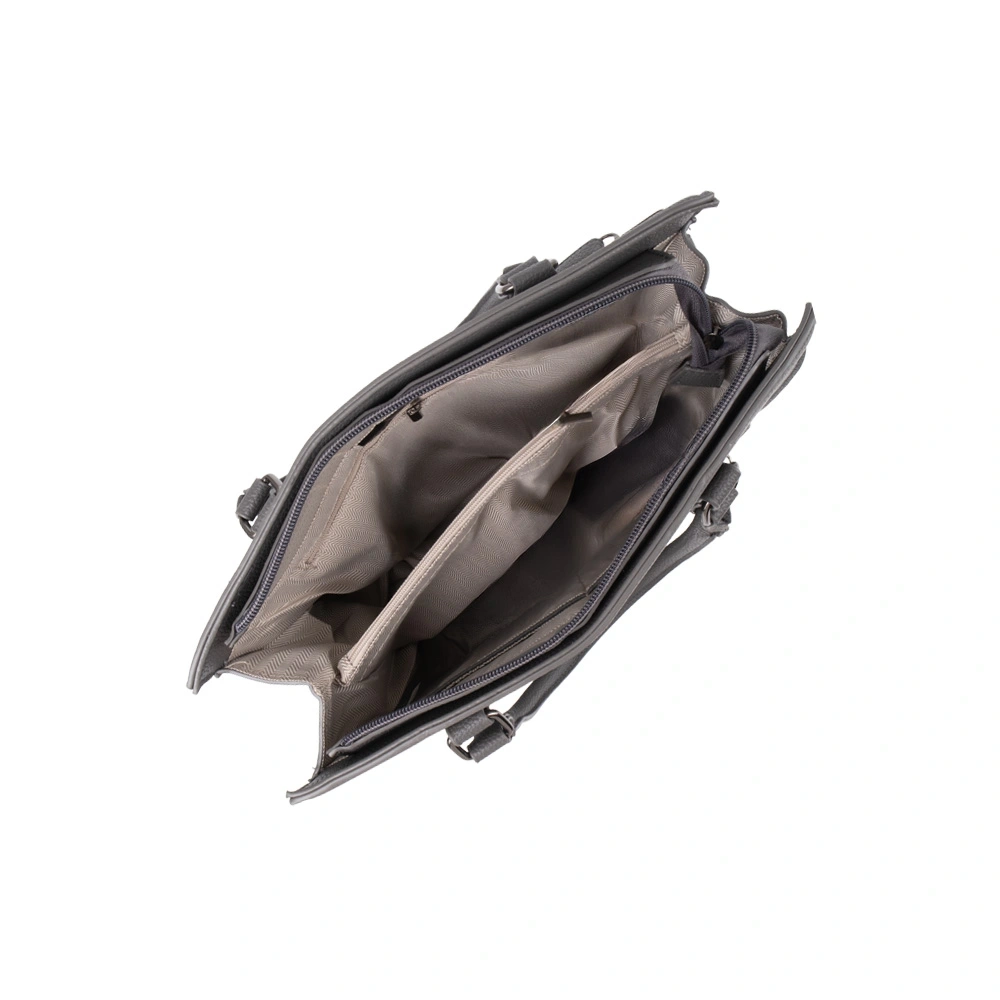 Geanta de mana din piele ecologica Francesca Rossi FR6532, Gri, #5, Bagsy