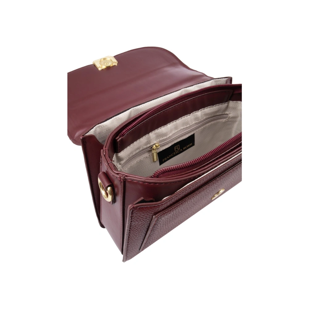 Geanta de umar din piele ecologica Francesca Rossi FR6533, Rosu, #4, Bagsy
