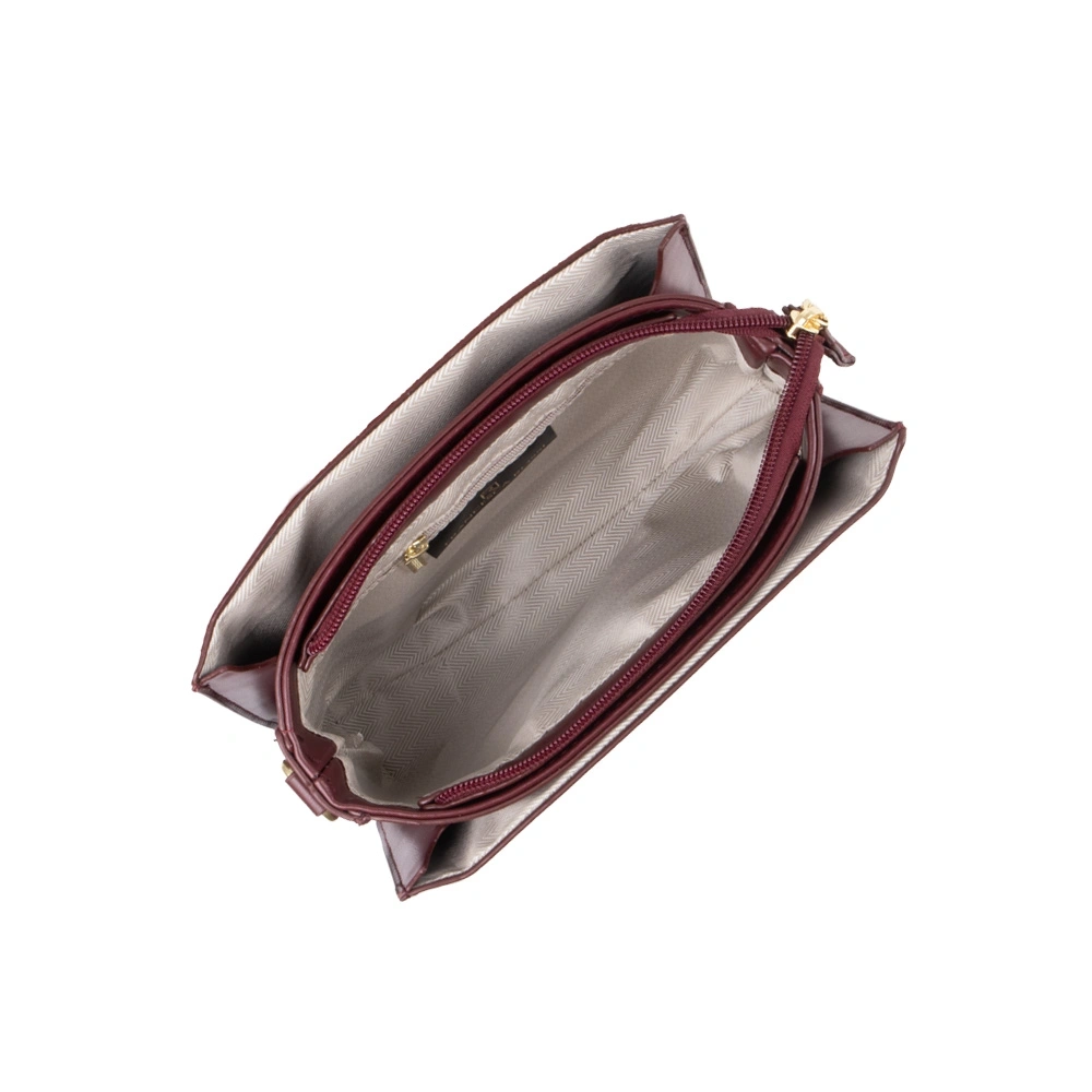 Geanta de umar din piele ecologica Francesca Rossi FR6533, Rosu, #5, Bagsy