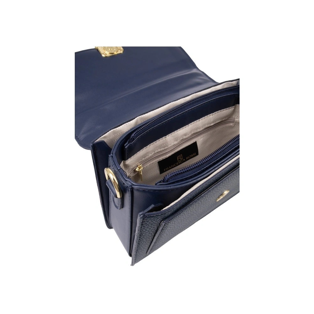 Geanta de umar din piele ecologica Francesca Rossi FR6533, Albastru, #5, Bagsy