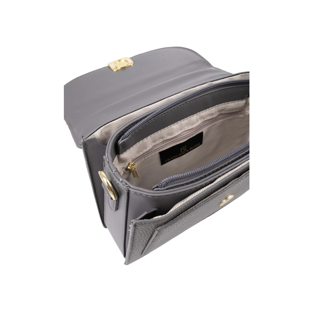 Geanta de umar din piele ecologica Francesca Rossi FR6533, Gri, #4, Bagsy