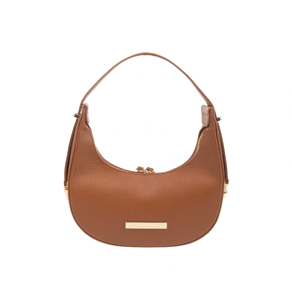 Geanta de mana din piele naturala Antonia Moretti AM1713, Cognac, #1, Bagsy