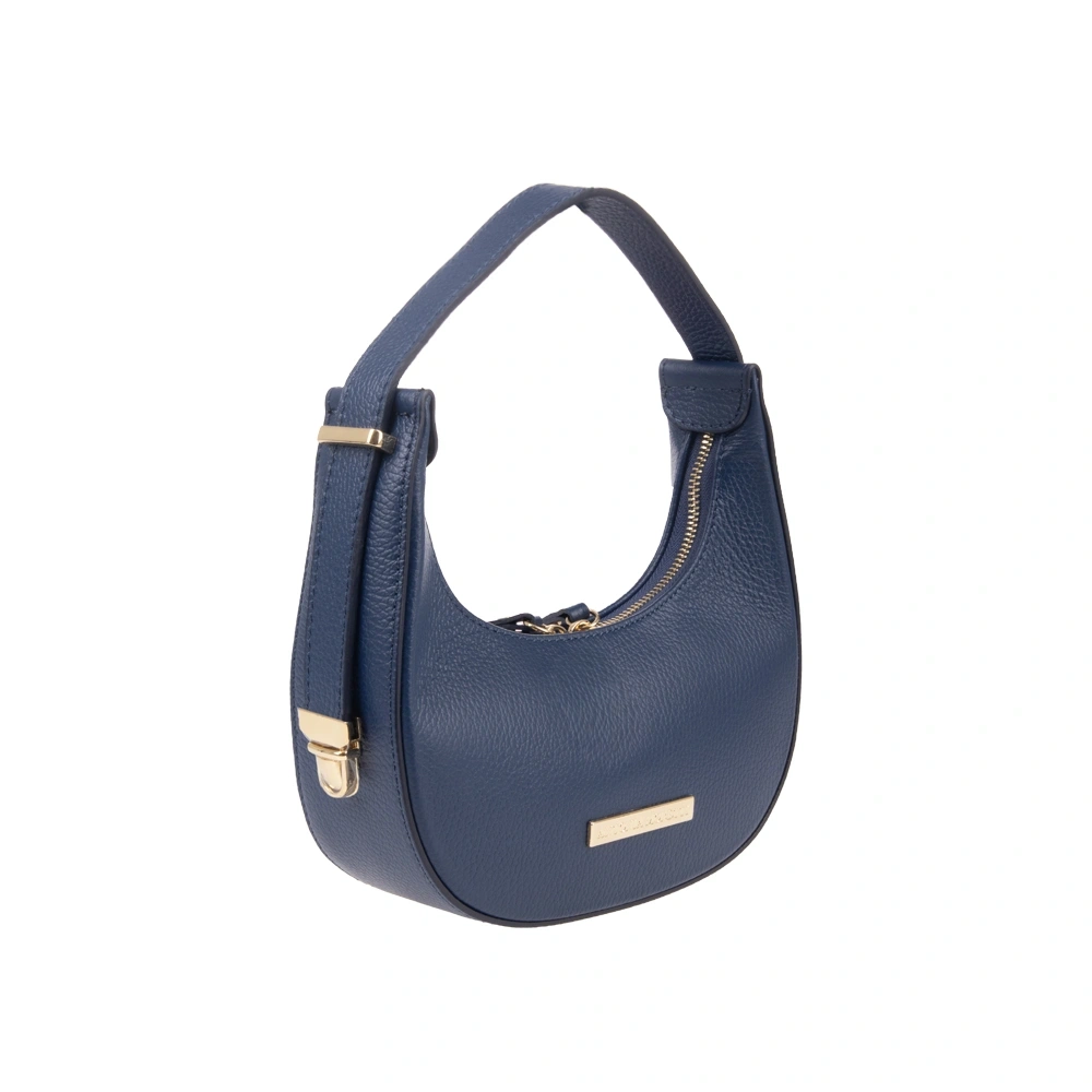 Geanta de mana din piele naturala Antonia Moretti AM1713, Albastru, #2, Bagsy