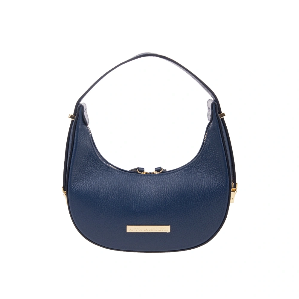 Genti - Geanta de mana din piele naturala Antonia Moretti AM1713, Albastru, Bagsy