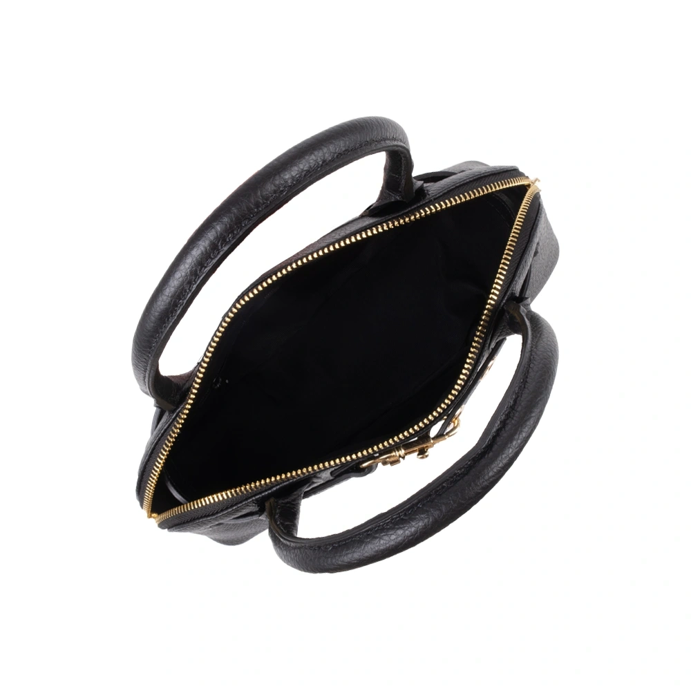 Geanta de mana din piele naturala Antonia Moretti AM1718, Negru, #4, Bagsy