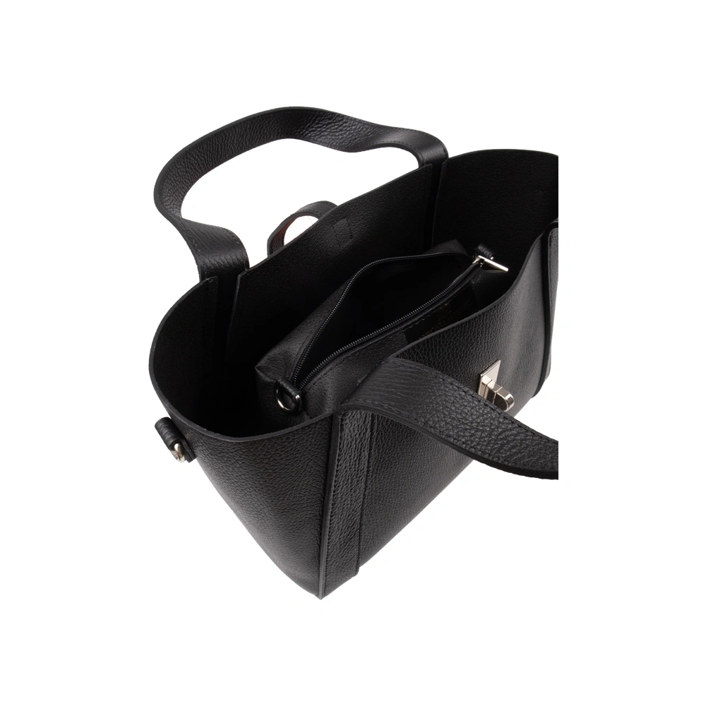 Geanta de mana din piele naturala Antonia Moretti AM1719, Negru, #4, Bagsy