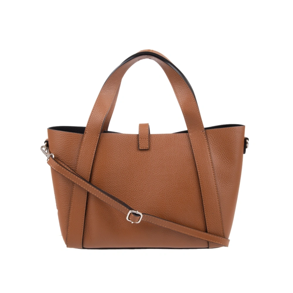 Geanta de mana din piele naturala Antonia Moretti AM1719, Cognac, #3, Bagsy