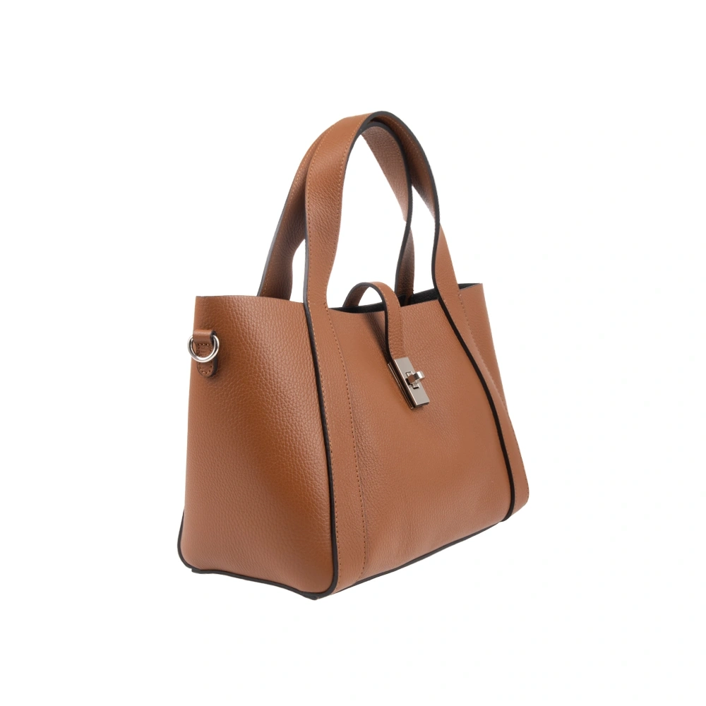 Geanta de mana din piele naturala Antonia Moretti AM1719, Cognac, #2, Bagsy