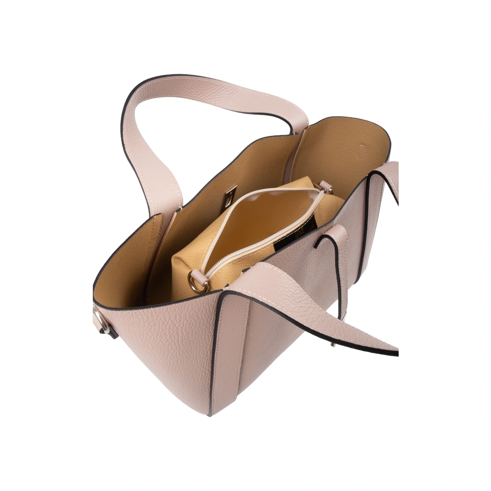 Geanta de mana din piele naturala Antonia Moretti AM1719, Roz prafuit, #4, Bagsy