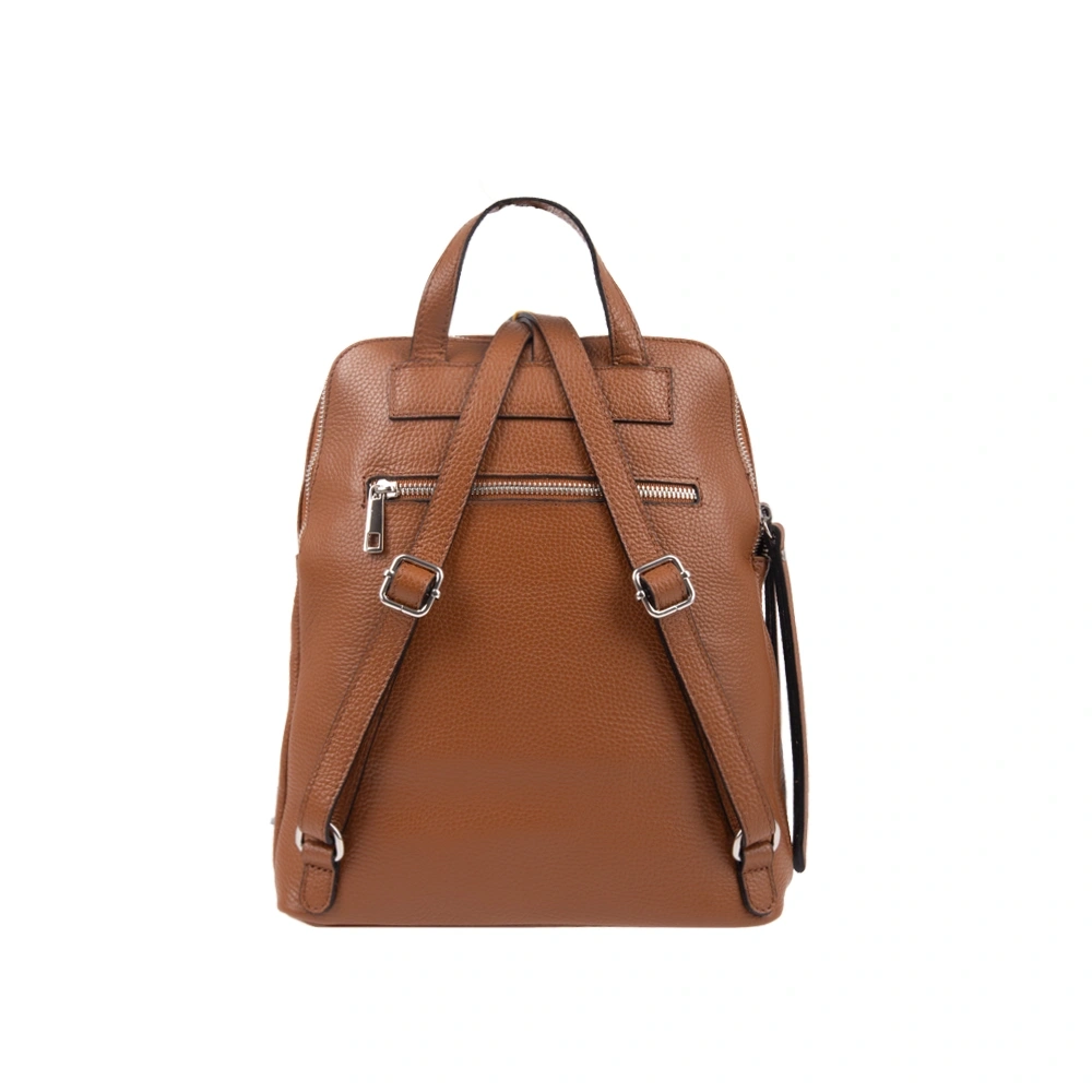 Rucsac dama din piele naturala Chiara Canotti CC1723, Cognac, Nr. 3, Bagsy