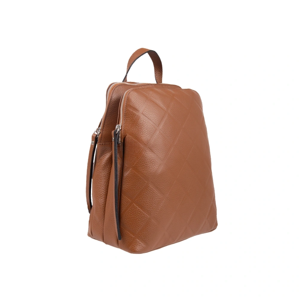 Rucsac dama din piele naturala Chiara Canotti CC1723, Cognac, Nr. 2, Bagsy