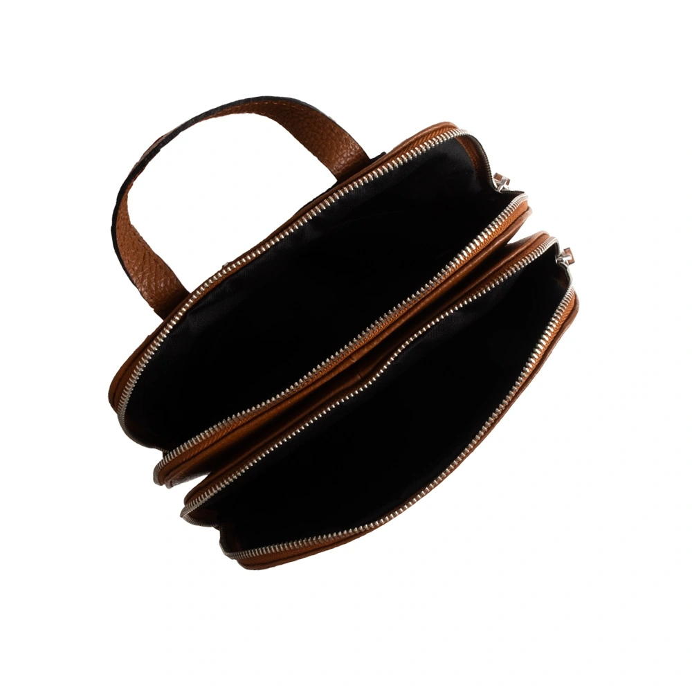 Rucsac dama din piele naturala Chiara Canotti CC1723, Cognac, Nr. 4, Bagsy