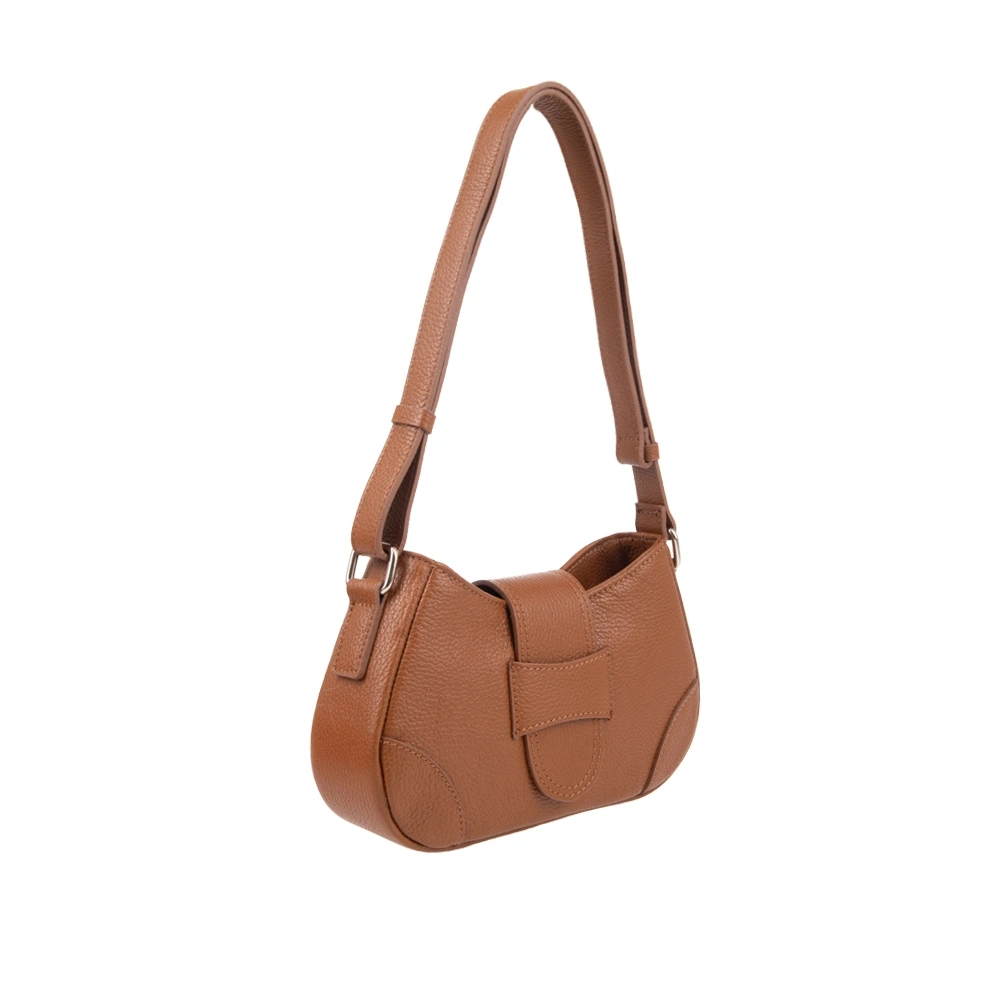 Geanta de umar din piele naturala Chiara Canotti CC1730, Cognac, Nr. 2, Bagsy