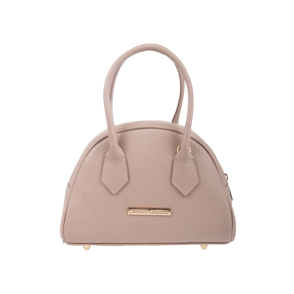 Genti - Geanta de mana din piele naturala Antonia Moretti AM1738, Roz prafuit, Bagsy