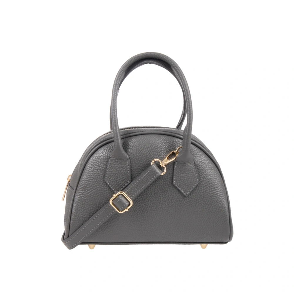 Geanta de mana din piele naturala Antonia Moretti AM1738, Gri, #3, Bagsy