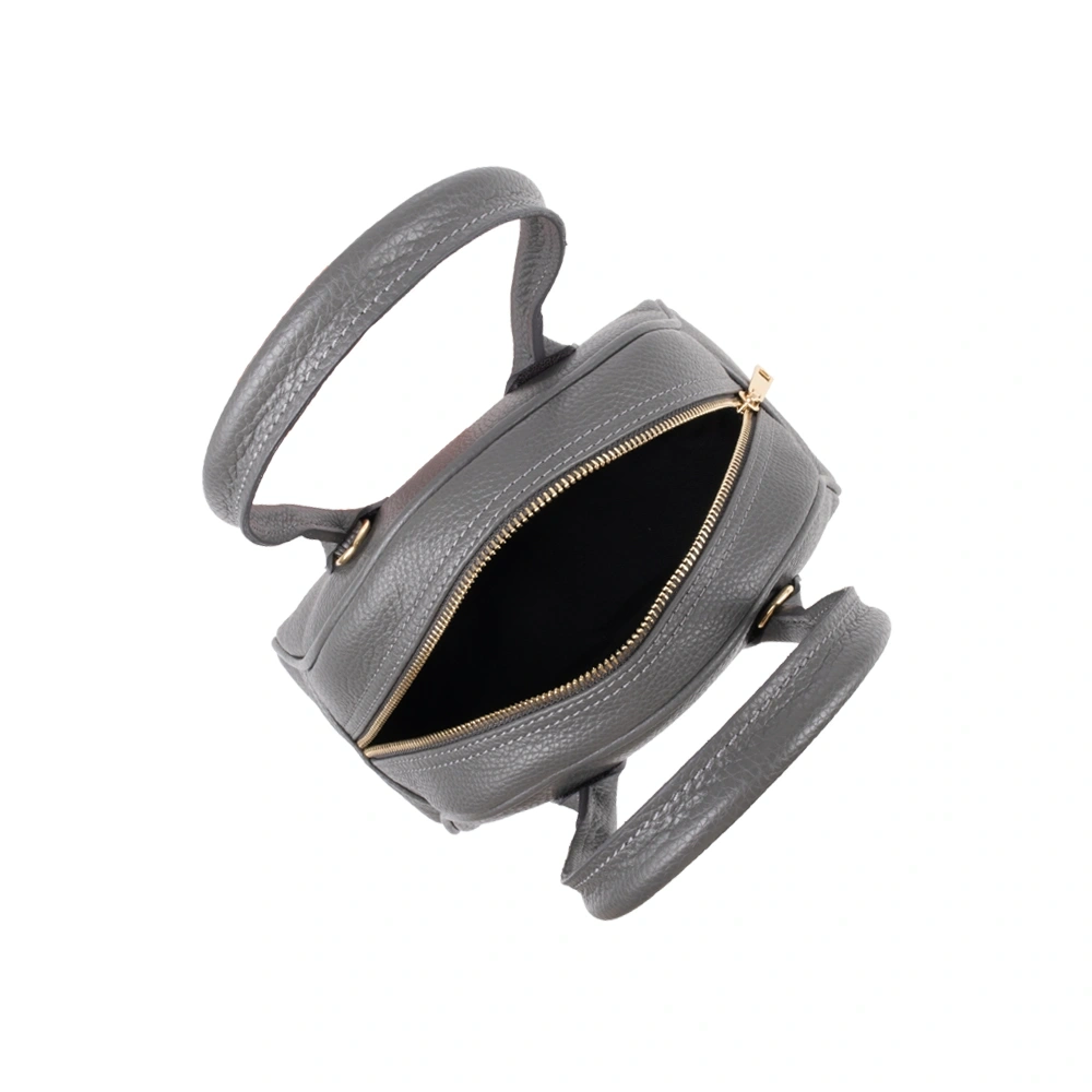 Geanta de mana din piele naturala Antonia Moretti AM1738, Gri, #4, Bagsy