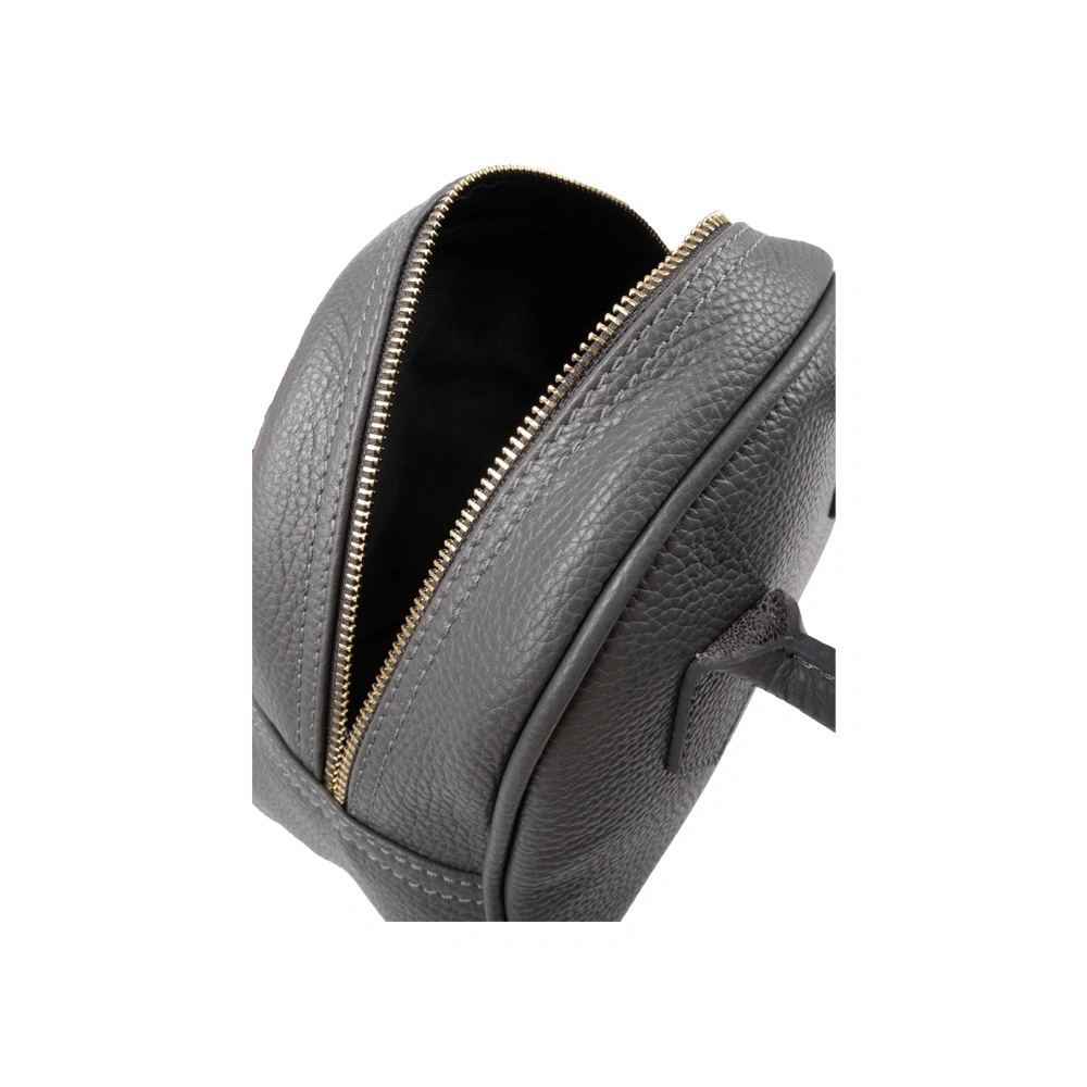 Geanta de mana din piele naturala Antonia Moretti AM1738, Gri, #5, Bagsy