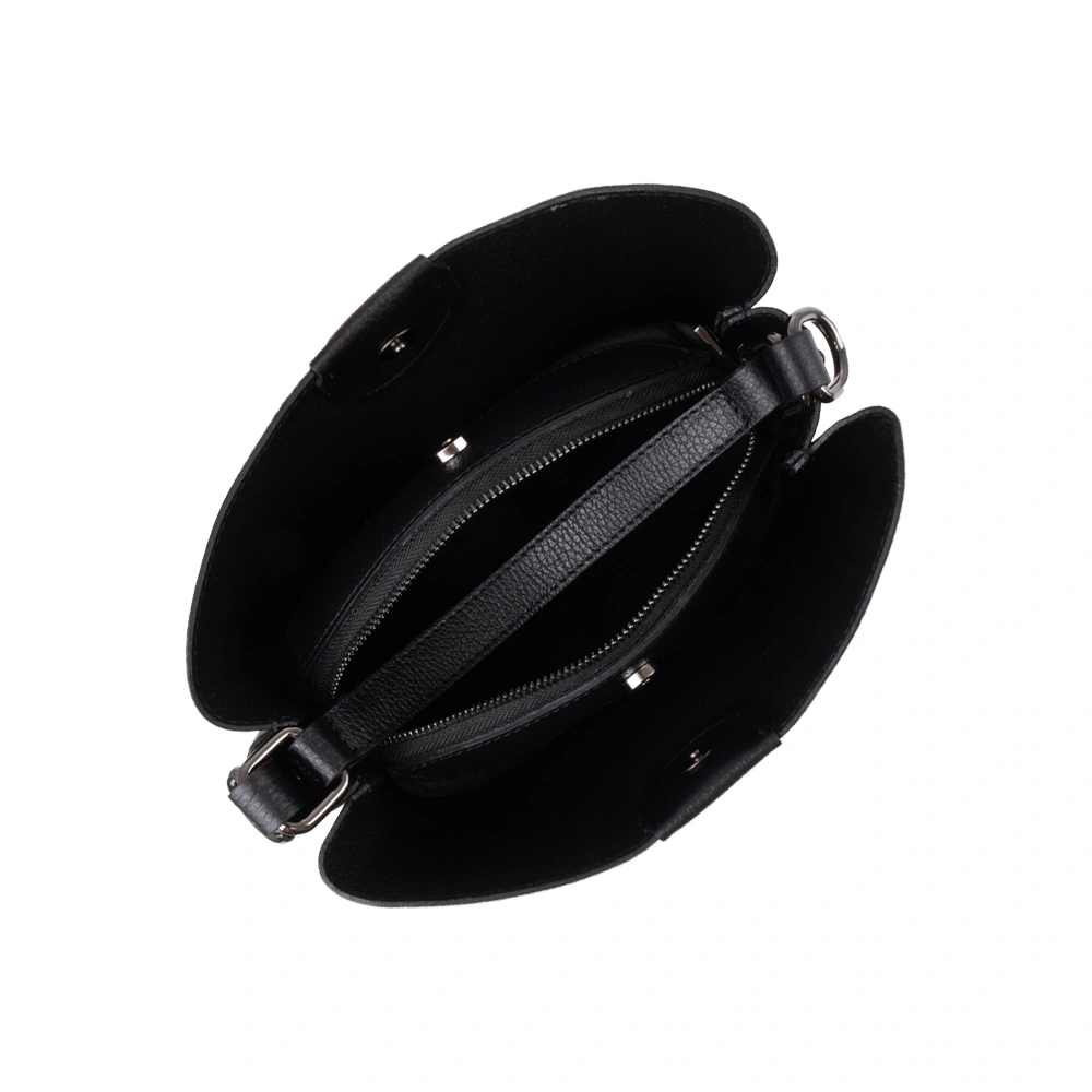 Geanta de umar din piele naturala Antonia Moretti AM1740, Negru, #4, Bagsy