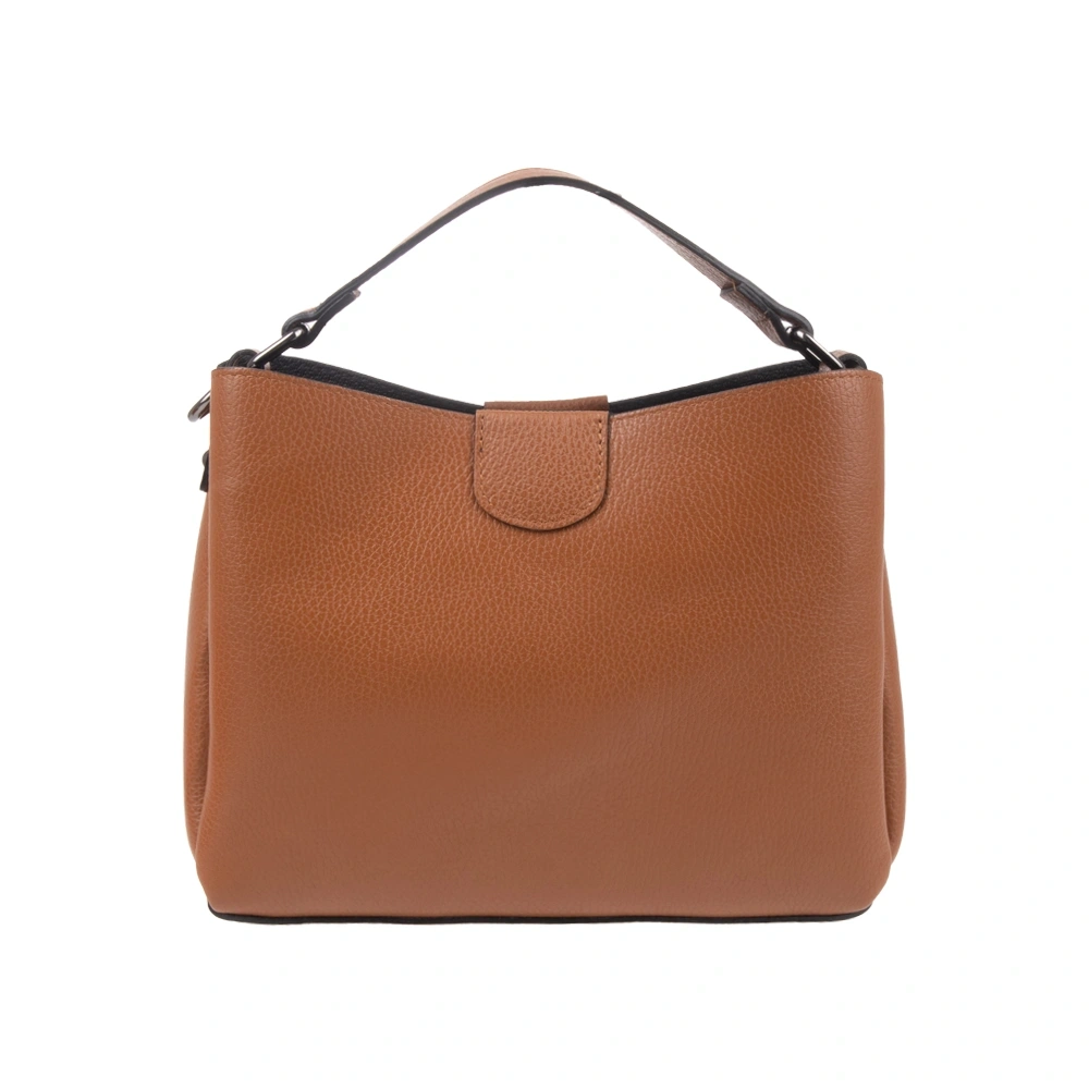 Geanta de umar din piele naturala Antonia Moretti AM1740, Cognac, #3, Bagsy