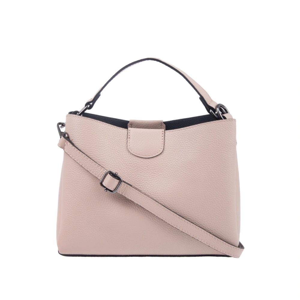 Geanta de umar din piele naturala Antonia Moretti AM1740, Roz, #1, Bagsy