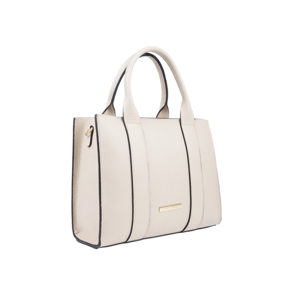 Geanta de mana din piele naturala Antonia Moretti AM1742, Bej, #2, Bagsy