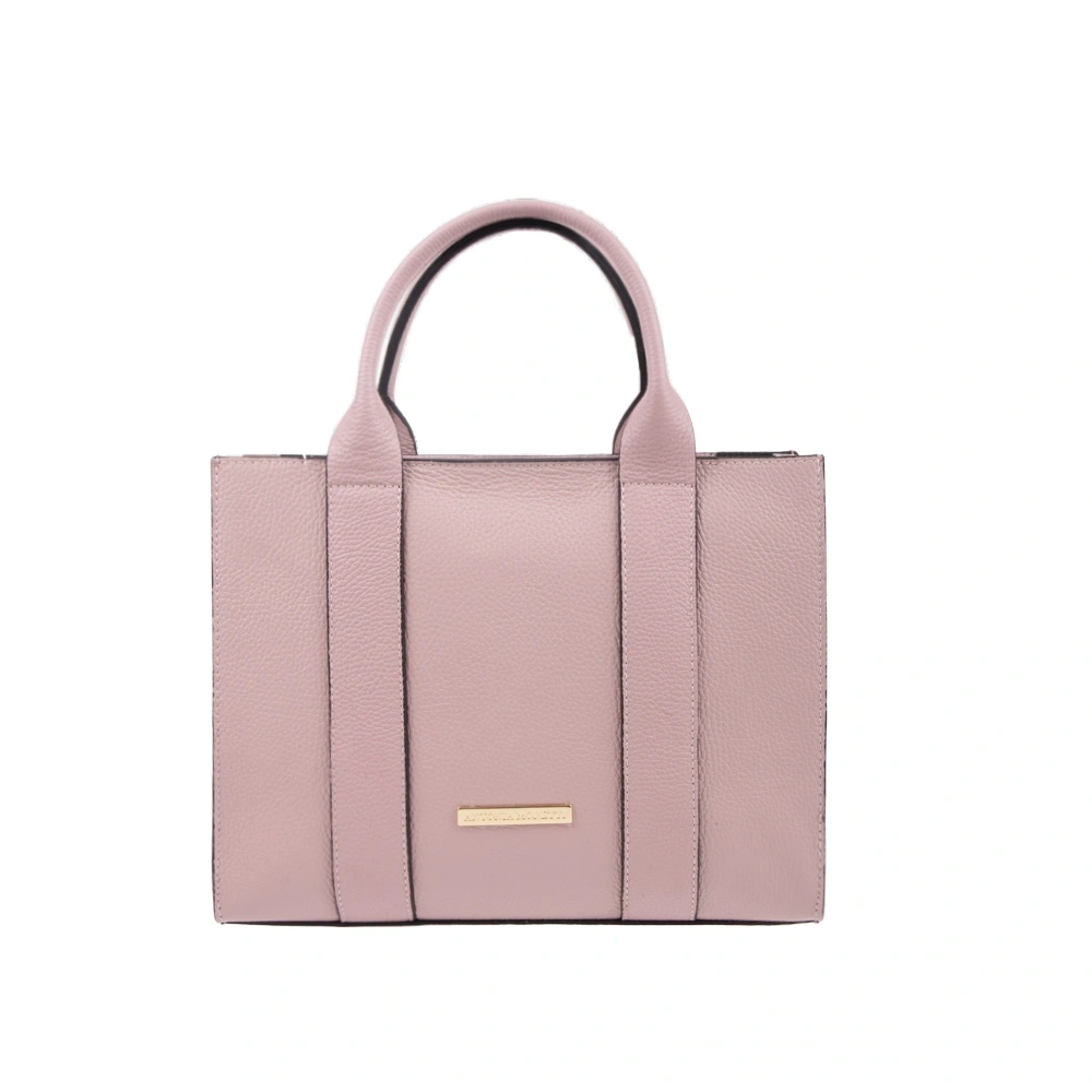 Genti - Geanta de mana din piele naturala Antonia Moretti AM1742, Lila, Bagsy