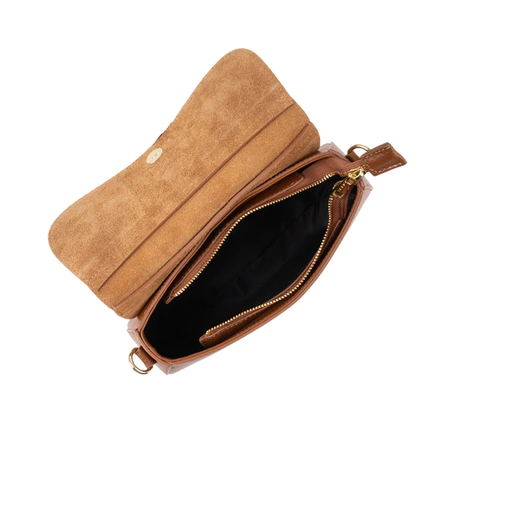 Geanta de umar din piele naturala Antonia Moretti AM1743, Cognac, #4, Bagsy